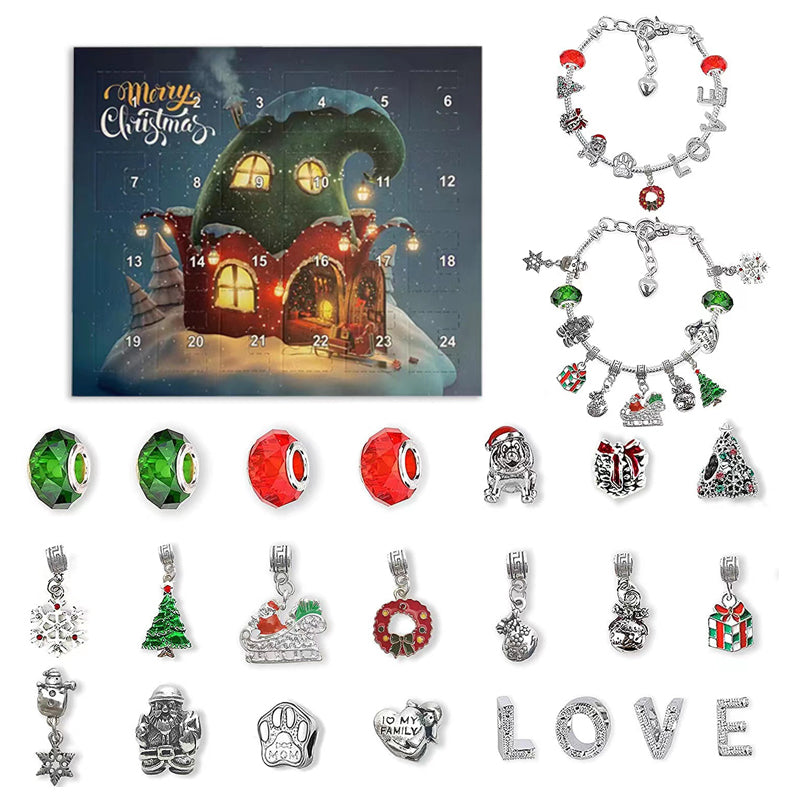 🎅🎄DIY 24 Days Christmas Countdown Calendar Bracelets Set