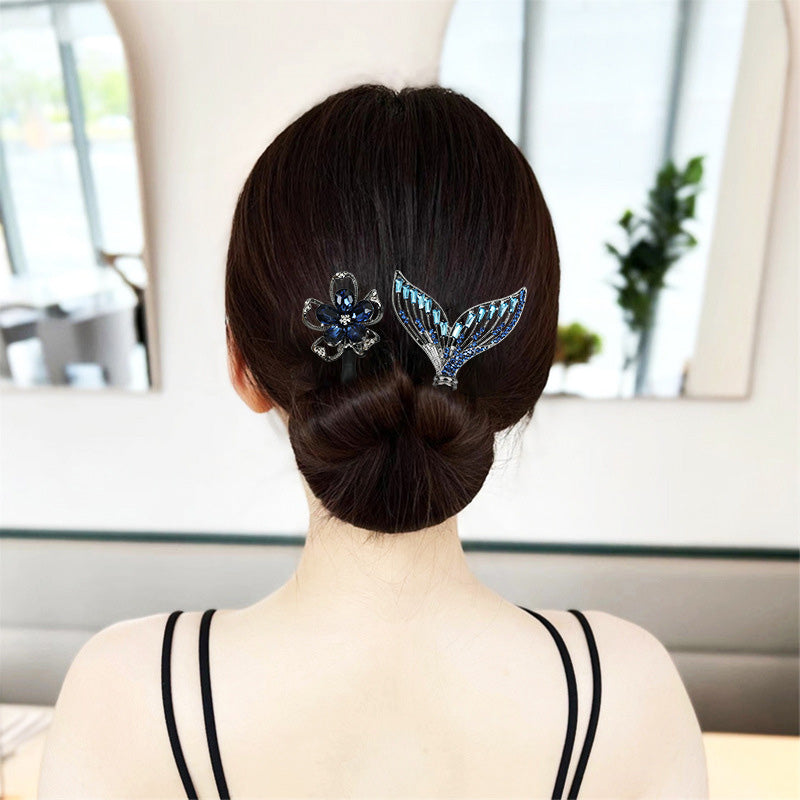 🌺Rhinestone Flower Hair Clip