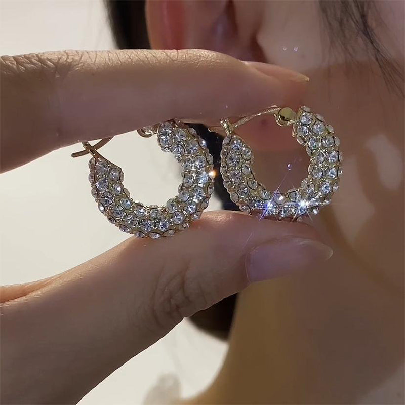 Little Fatty Diamond Hoop Earrings