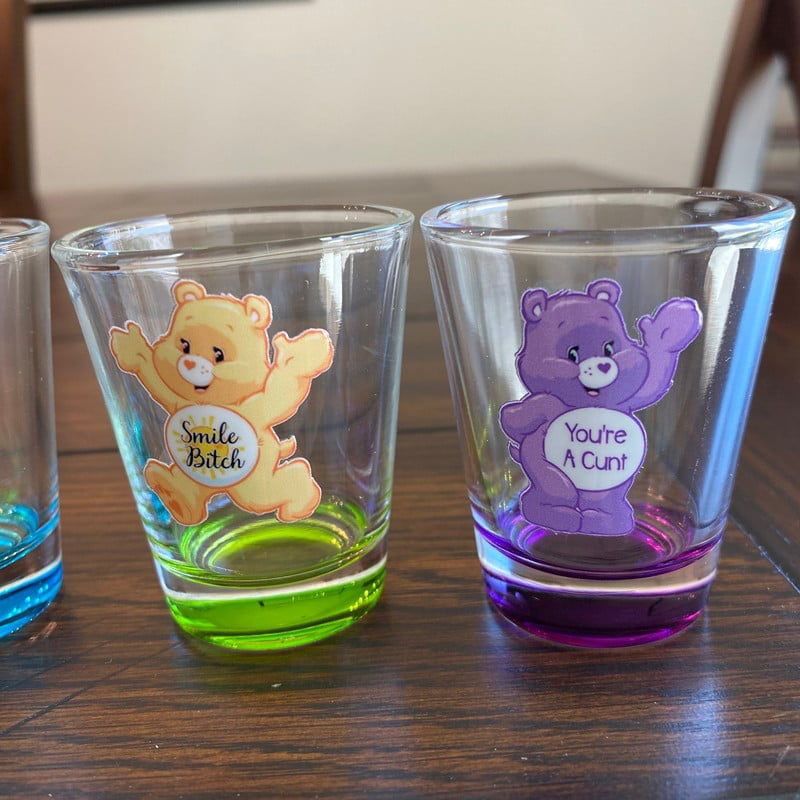 🧸Swear Bears Shot Glasses, 6 Pieces