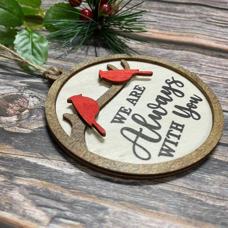 Cardinal Bird Wooden  Ornament