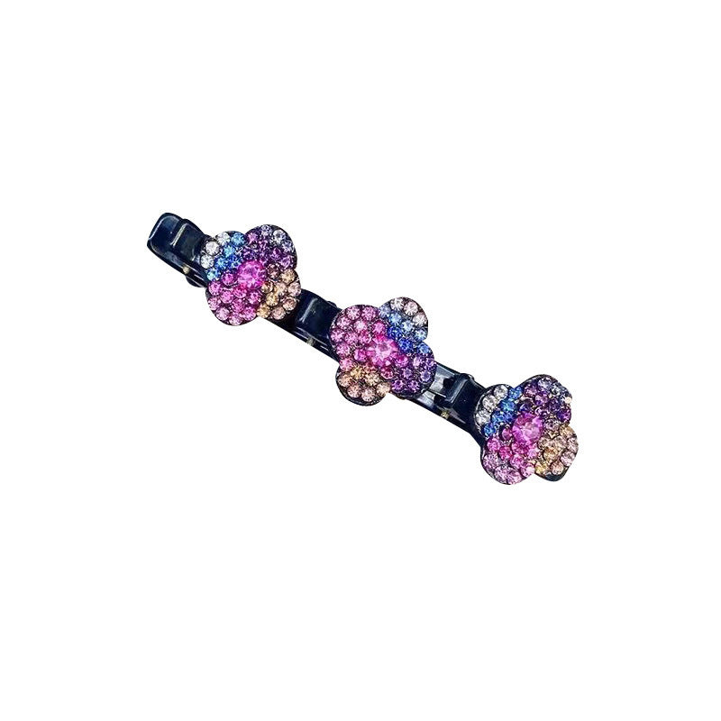 Three Flower Side Hair Clip