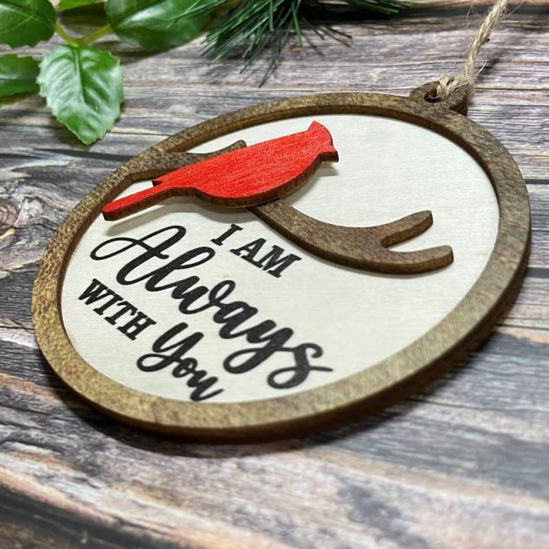 Cardinal Bird Wooden  Ornament