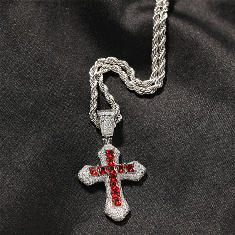 Hip Hop Zircon Cross Necklace