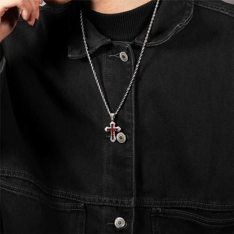 Hip Hop Zircon Cross Necklace