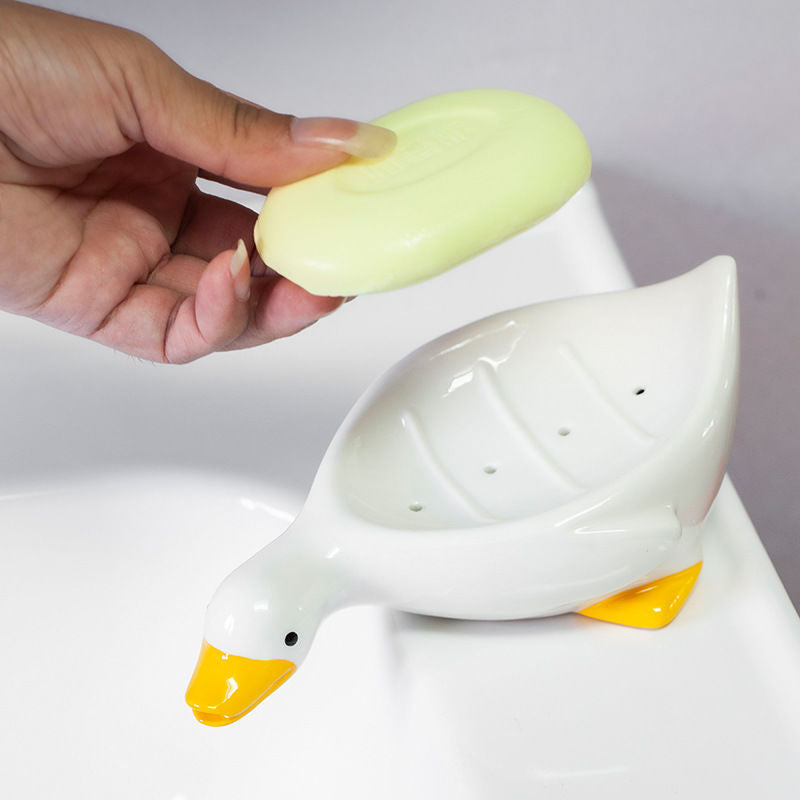 Ceramic Duck Soap Box