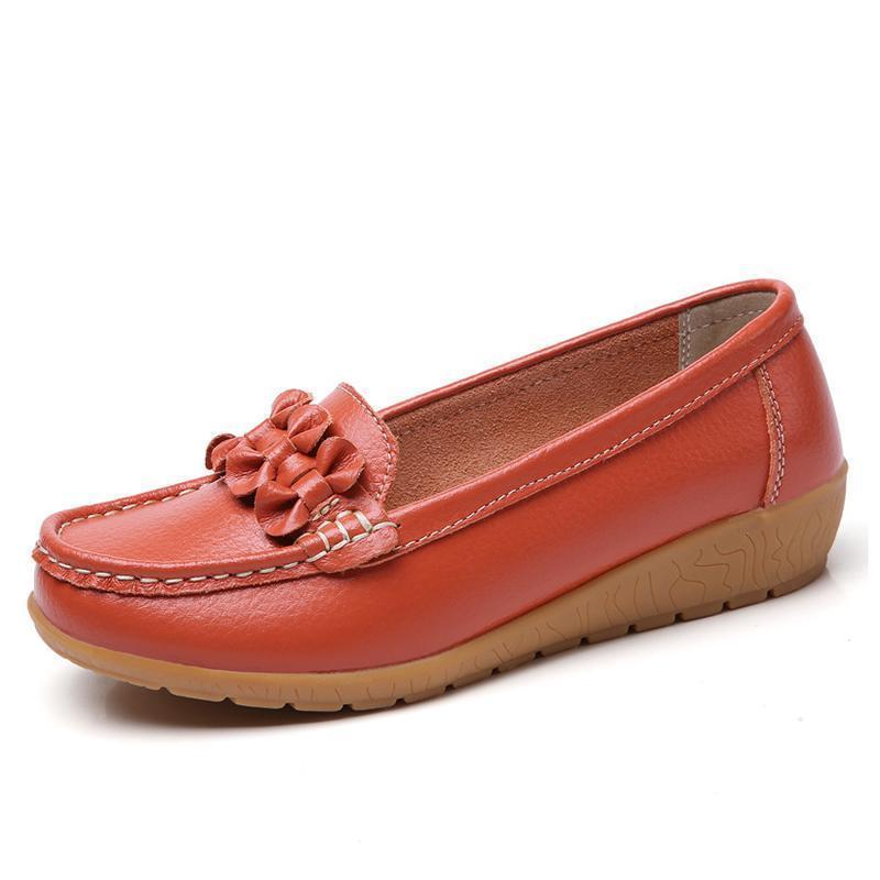 Women Solid Color Bowknot Casual Loafers