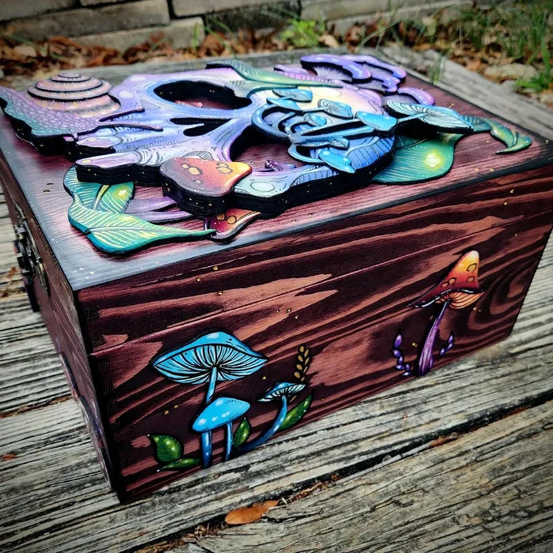 Skull And Nature Hidden Key Box