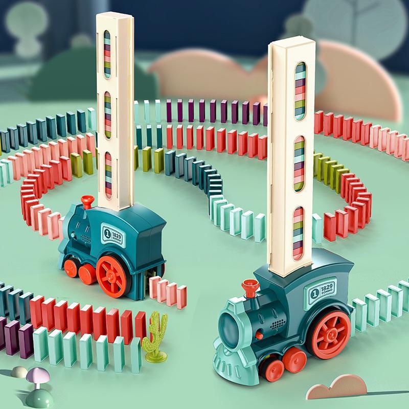 Domino Train Blocks Set Building and Stacking Toy