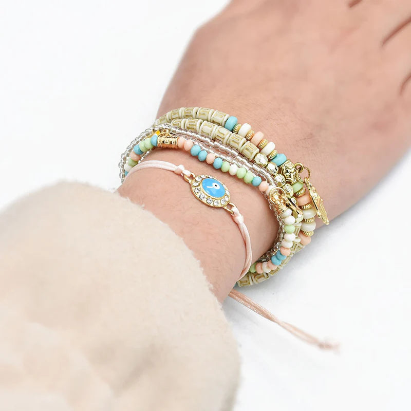 Multi-Layer Rice Bead Bracelets