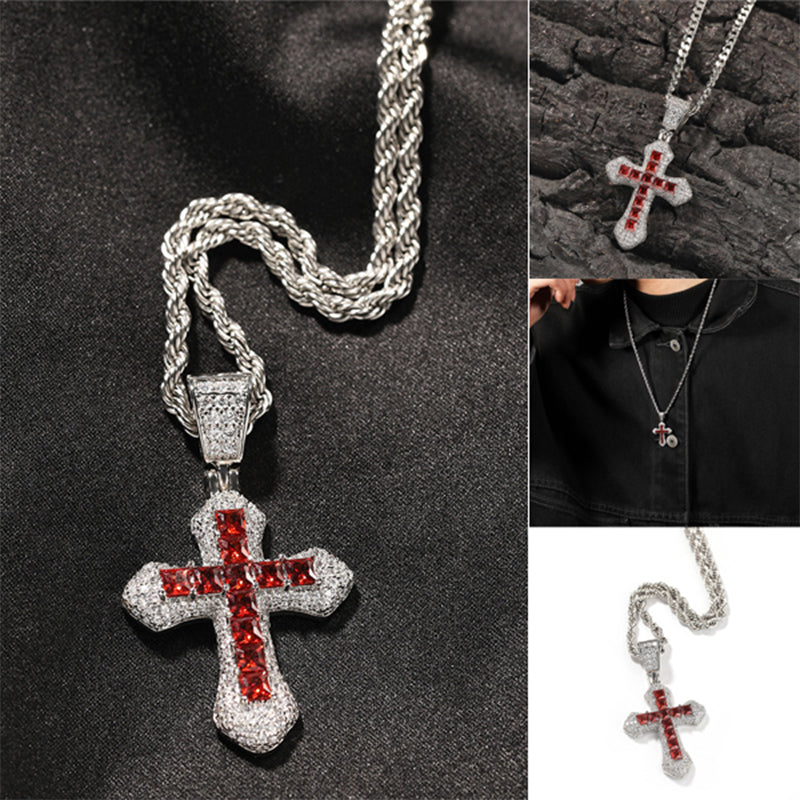 Hip Hop Zircon Cross Necklace