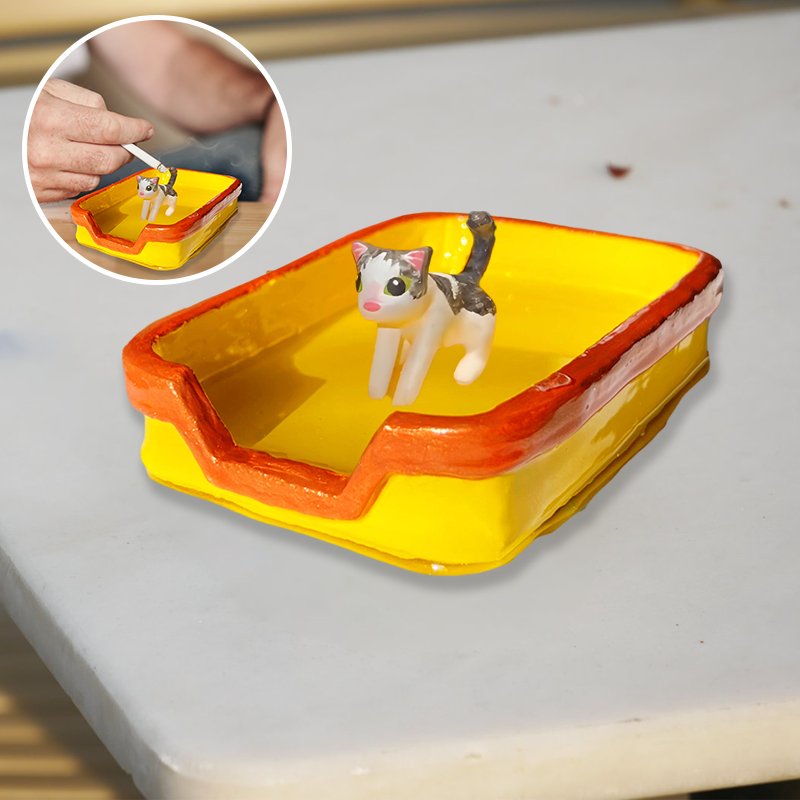 Cat Litter Ashtray (Neon Tab)