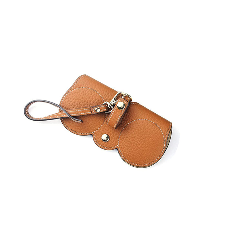 Fashion Soft Leather Sunglasses Case Portable Sunglasses Storage Bag