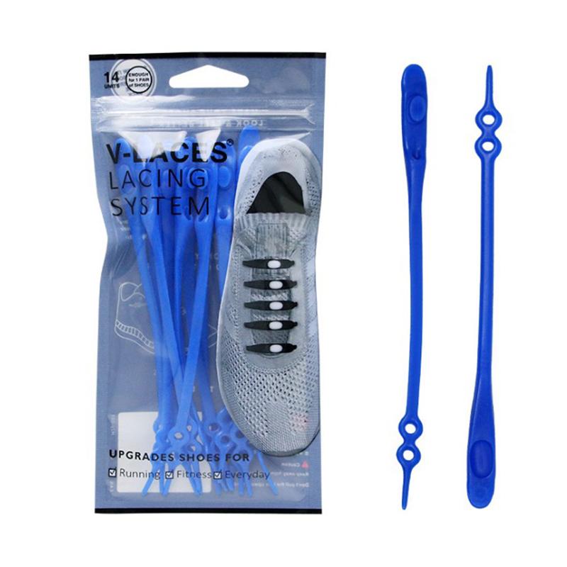 New Double-hole Adjustable No Tie Shoelaces,14 Pcs