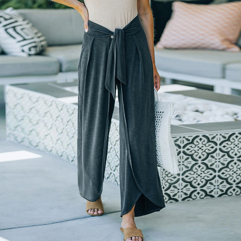 Loose Knit Wide-Leg Pants