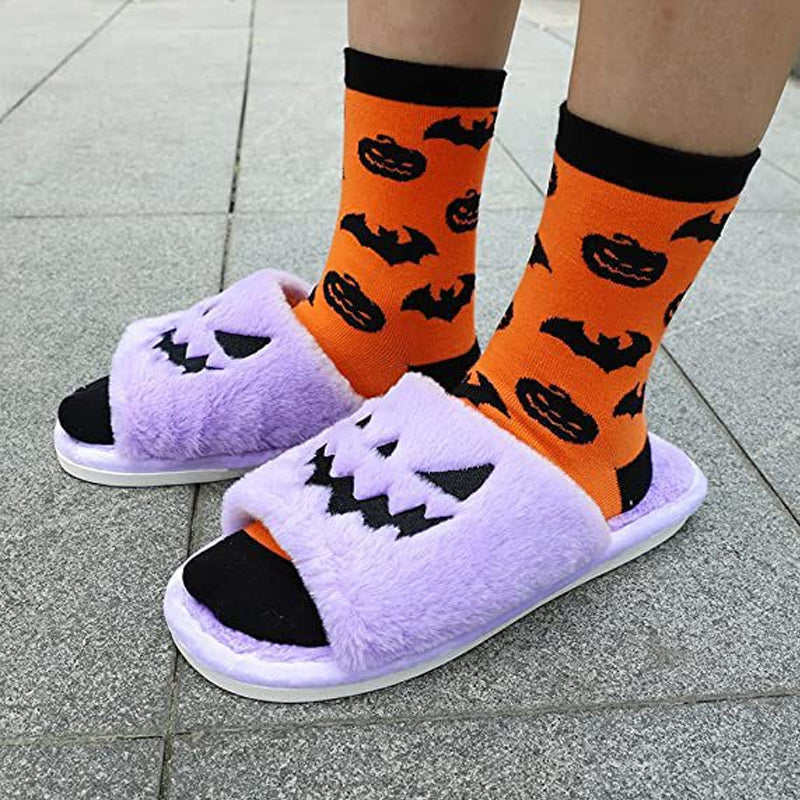 Halloween Pumpkin Lantern Slippers