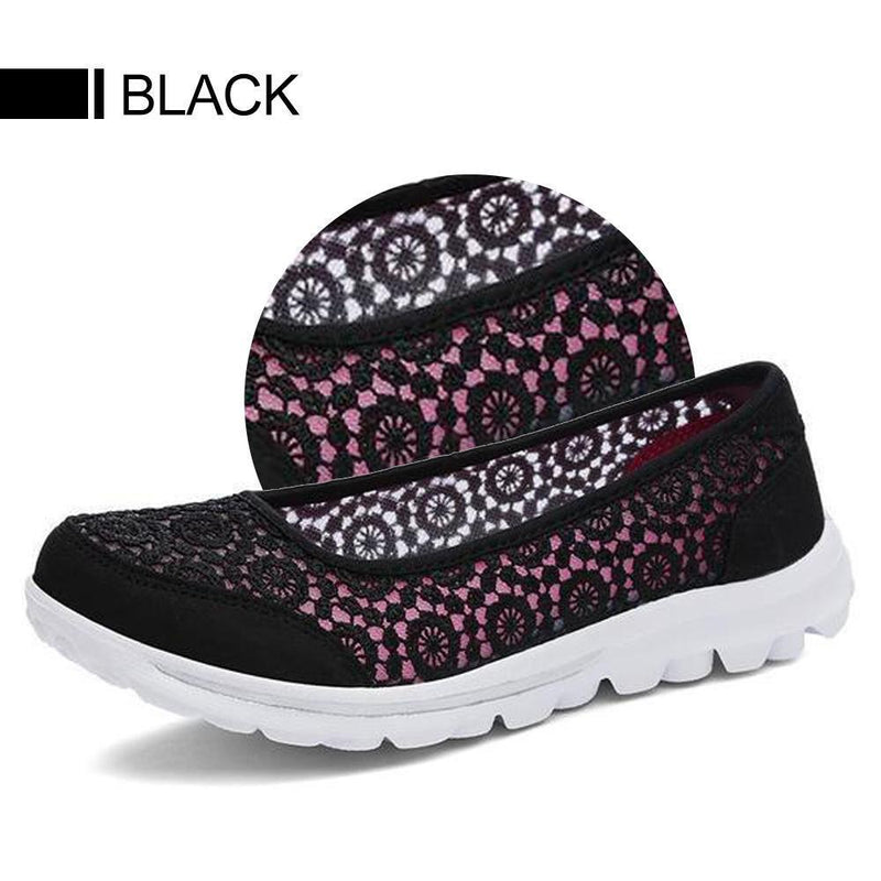 Women's Lace Screen Breathable Net Flat Shoes