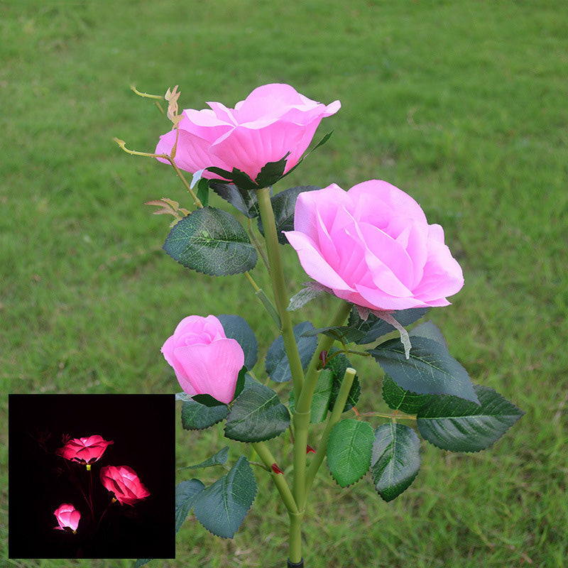 3LED Solar Rose Flower Light