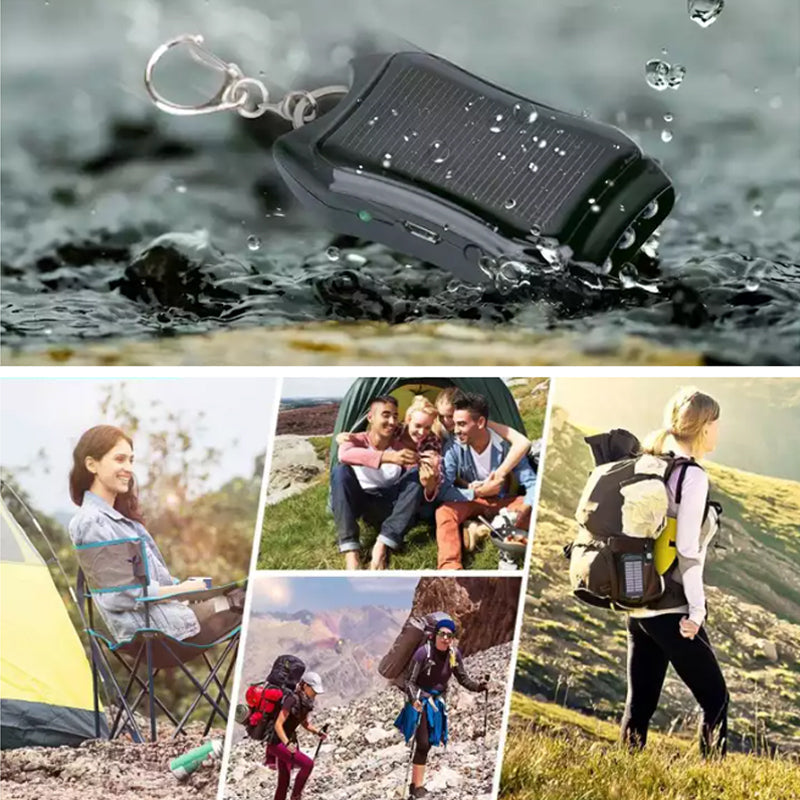 Mini Solar Power Bank Keychain