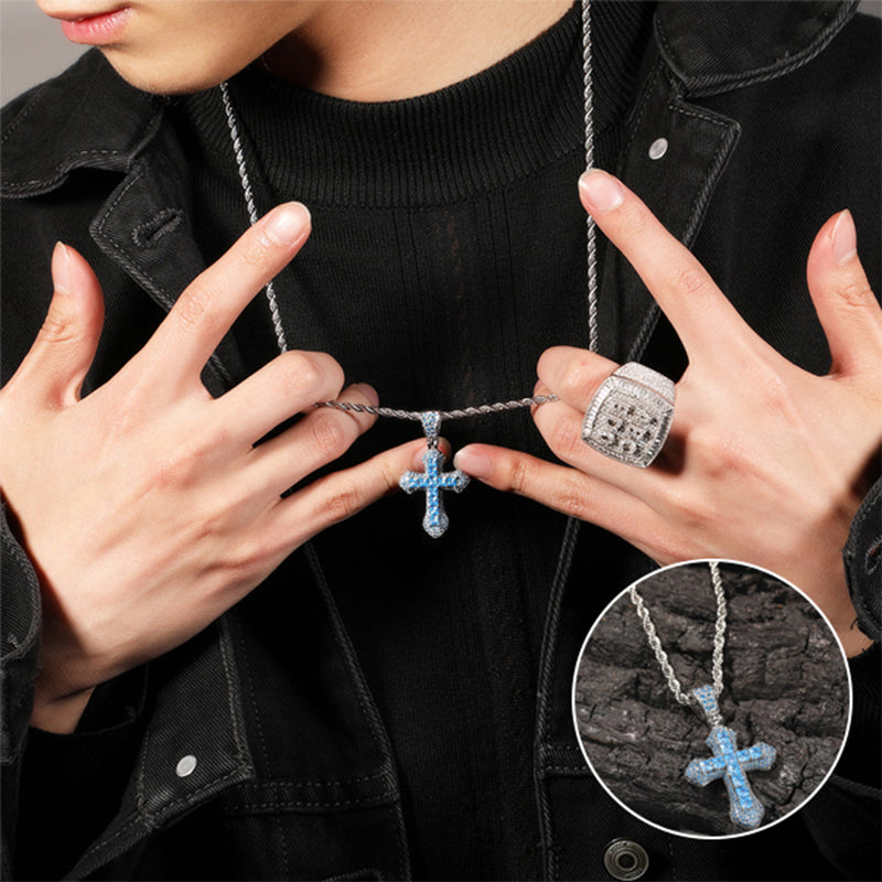 Hip Hop Zircon Cross Necklace