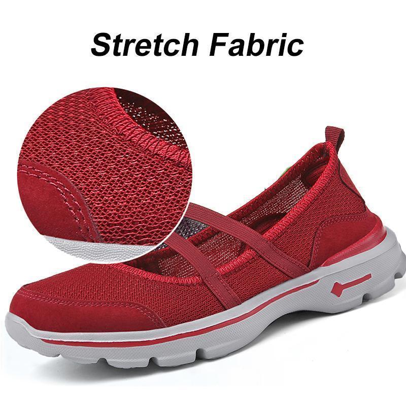 Women's breathable mesh flat shoes