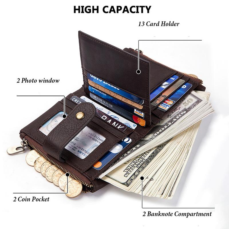 Anti-magnetic Tassel Leather Card Case Coin Purse