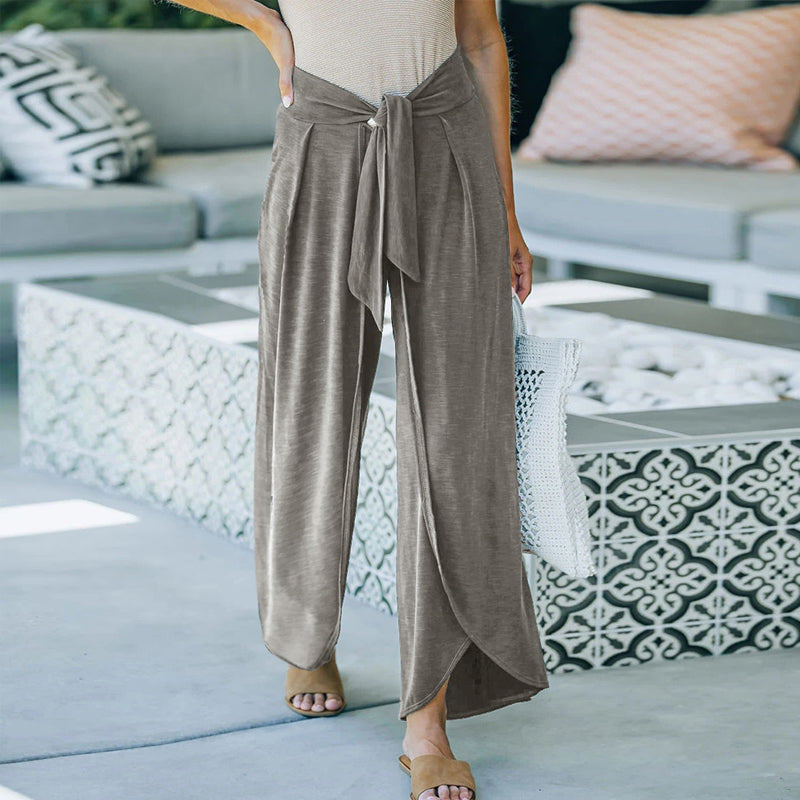 Loose Knit Wide-Leg Pants