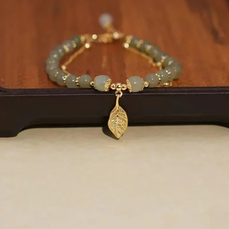 Hetian Jade Leaf Bracelets