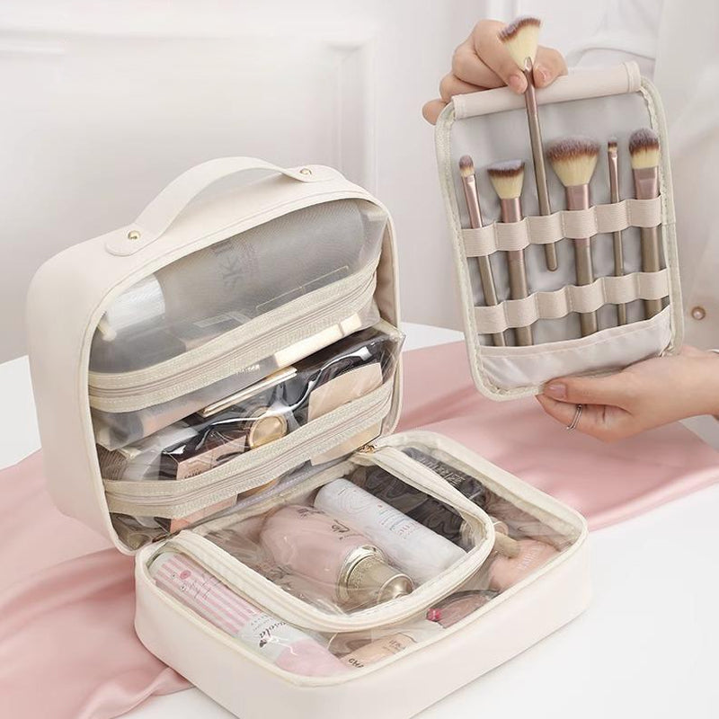 Multi-Compartment Toiletry Cosmetics Bag