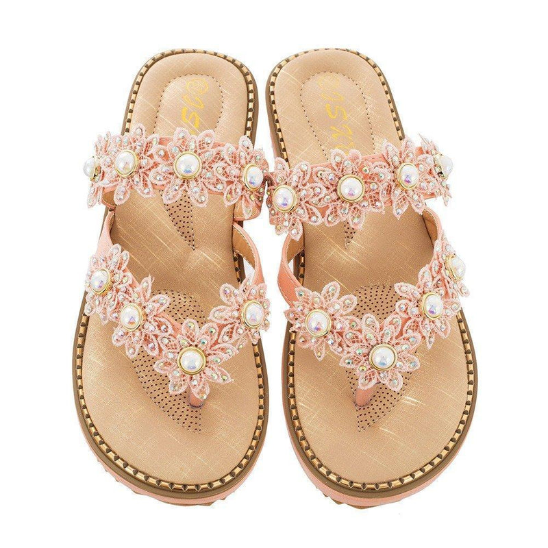 Women's Bohemian Sparkle Bling Flip Flops