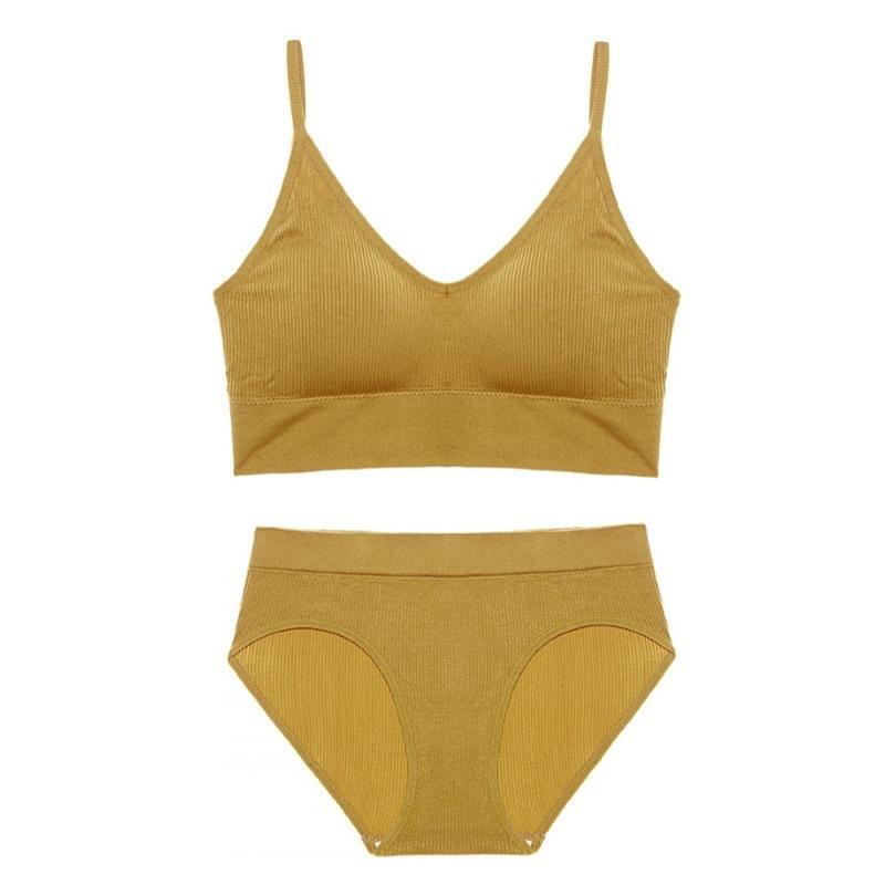 Solid Color Lingerie Set for Girls