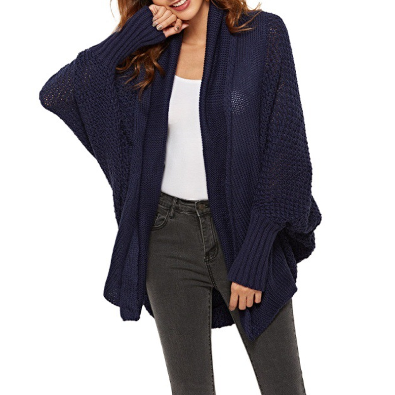 Solid Color Knit Cardigan
