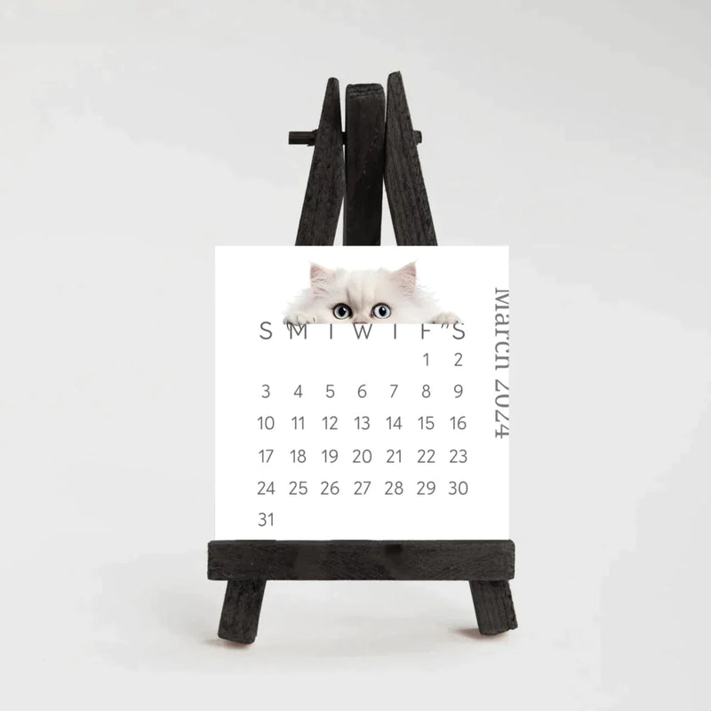 2024 Peeking Cat Desk/Wall Calendar