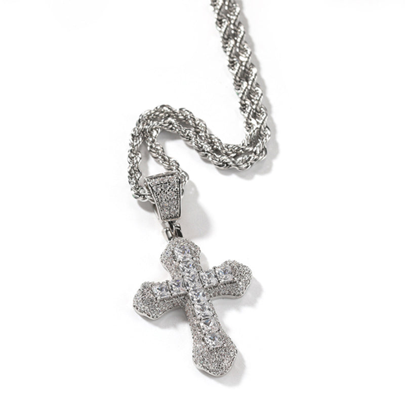 Hip Hop Zircon Cross Necklace