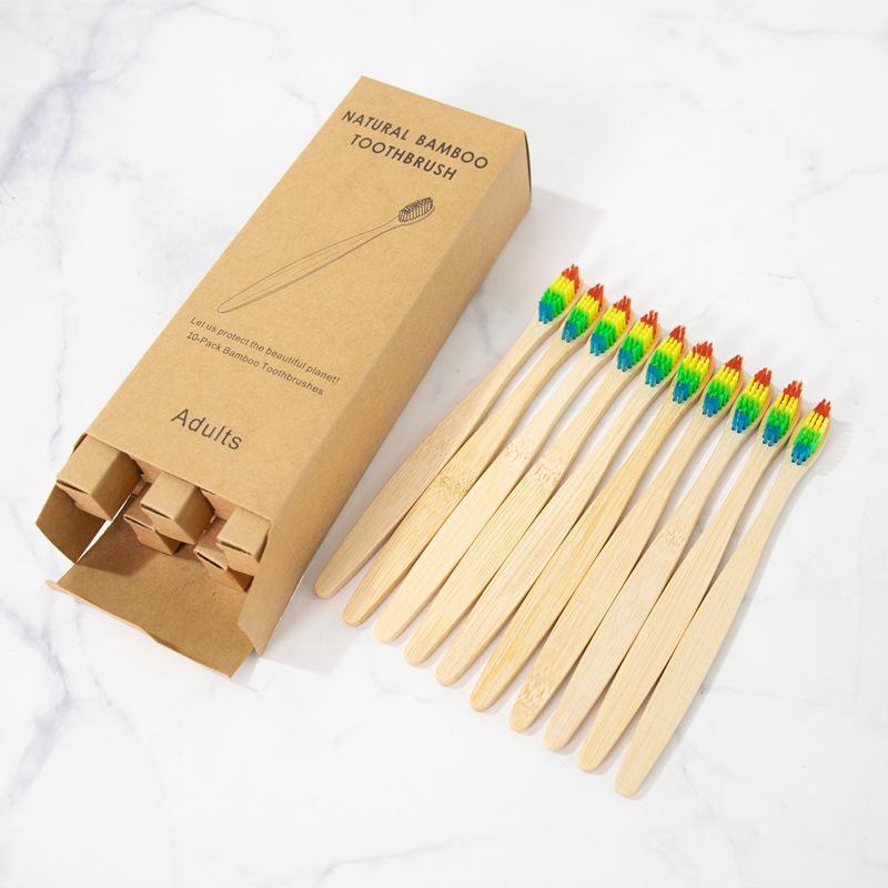 New Design Mixed Color Bamboo Toothbrush