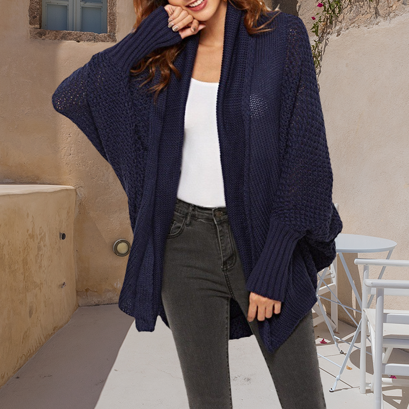 Solid Color Knit Cardigan