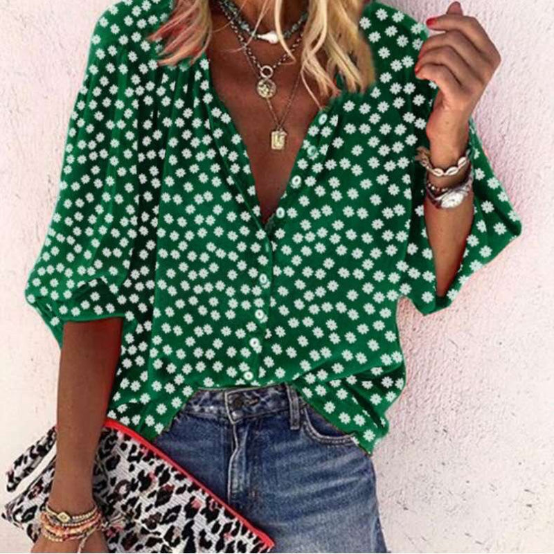 Printed Lapel Shirt