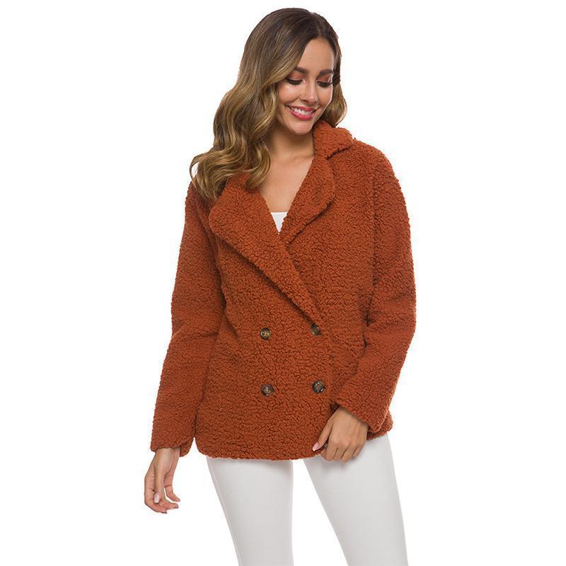 Warm Plush Coat Lapel Jacket