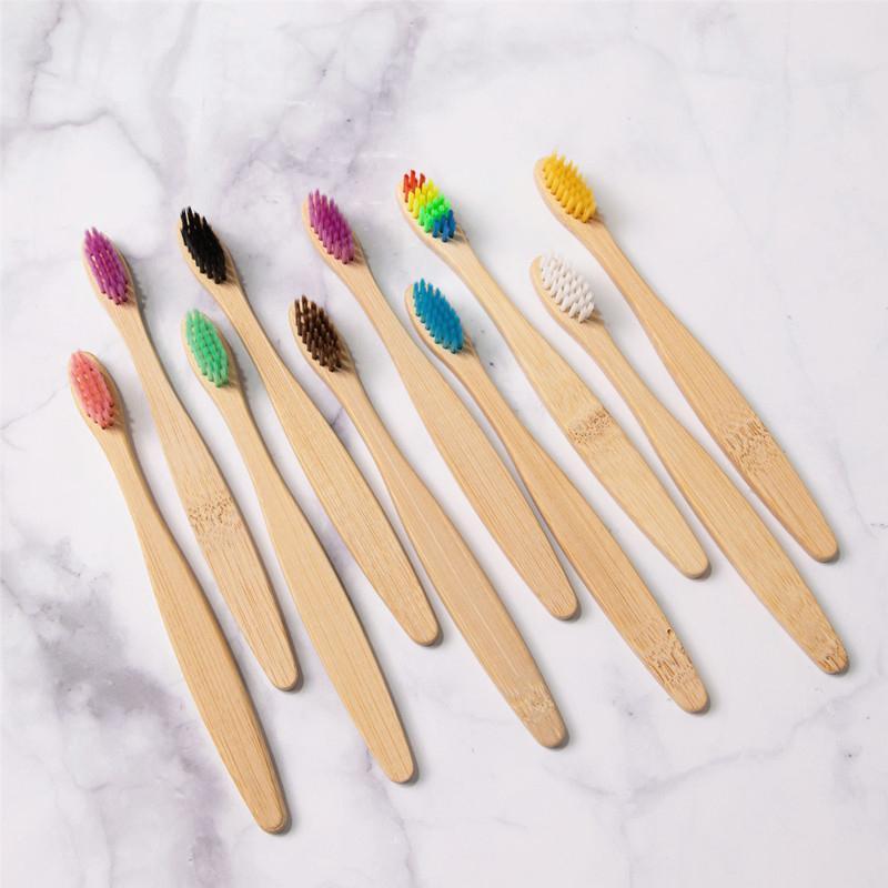 New Design Mixed Color Bamboo Toothbrush