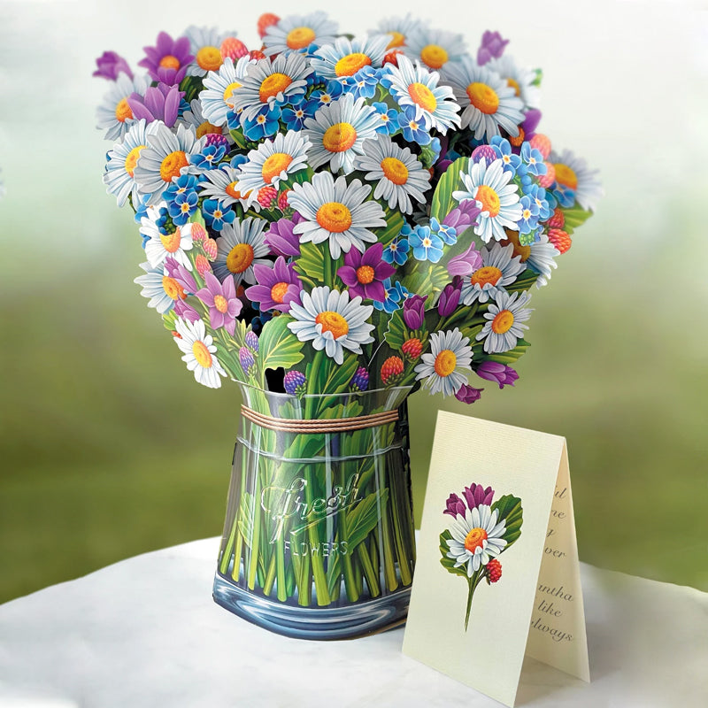 3D Paper Bouquet Card, Pop Up Flower Greeting Cards - 💐Warm Gift