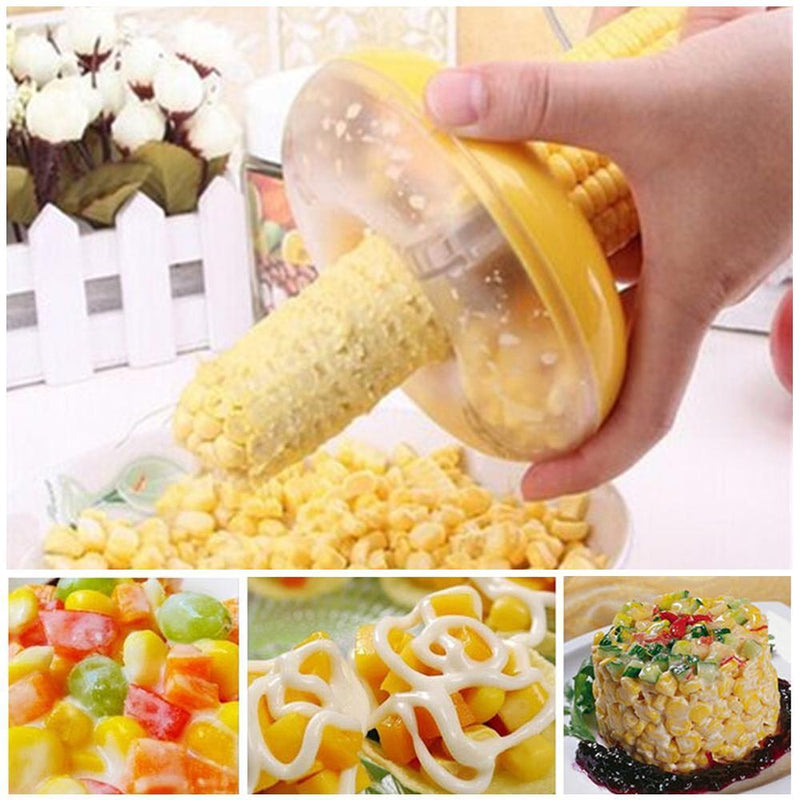 Corn Peeler with Circular Stainless Steel Blade Strips