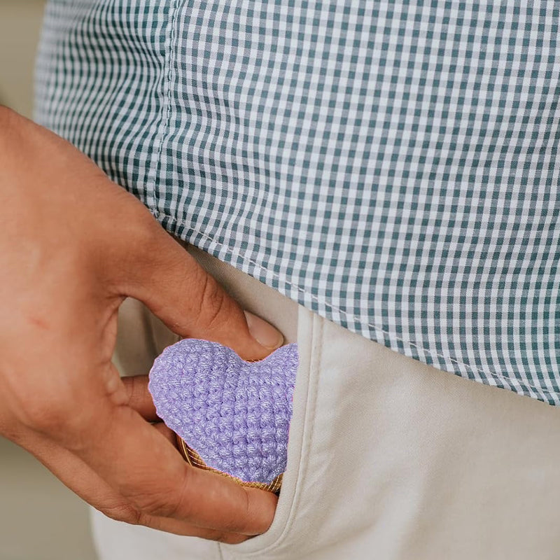 Pocket Hug, Crocheted Heart, Small Gift