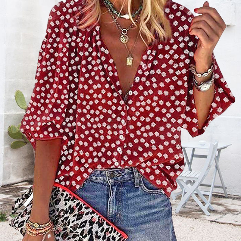 Printed Lapel Shirt