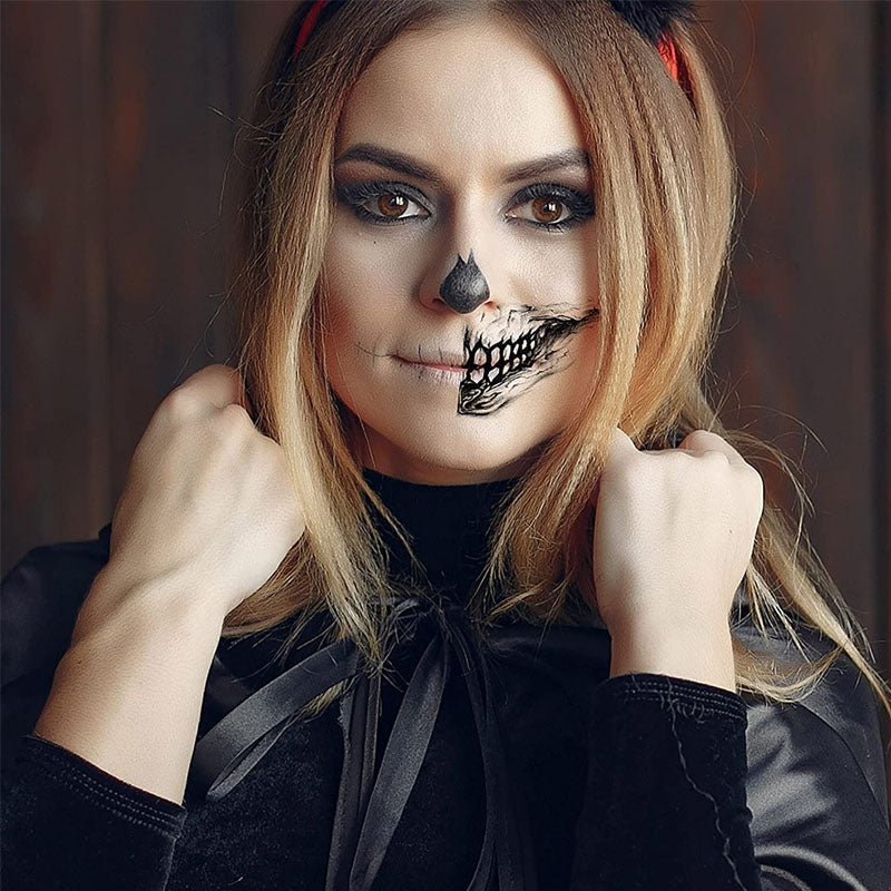 Halloween Prank Makeup Temporary Tattoo, 10 Pcs