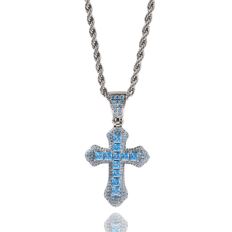 Hip Hop Zircon Cross Necklace