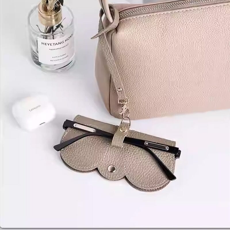 Fashion Soft Leather Sunglasses Case Portable Sunglasses Storage Bag