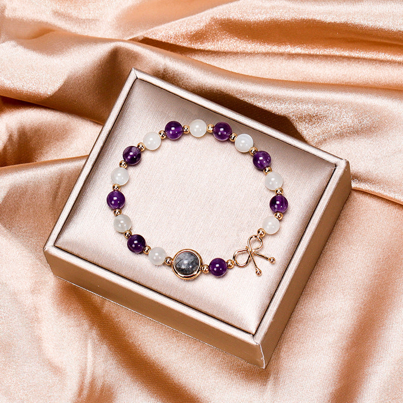 White Moonlight Amethyst Bracelet