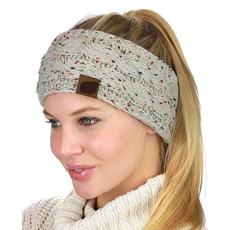 Women Multi Colorful Knitted Crochet Twist Headband