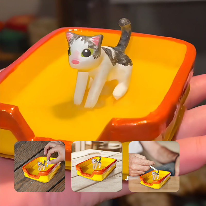 Cat Litter Ashtray (Neon Tab)