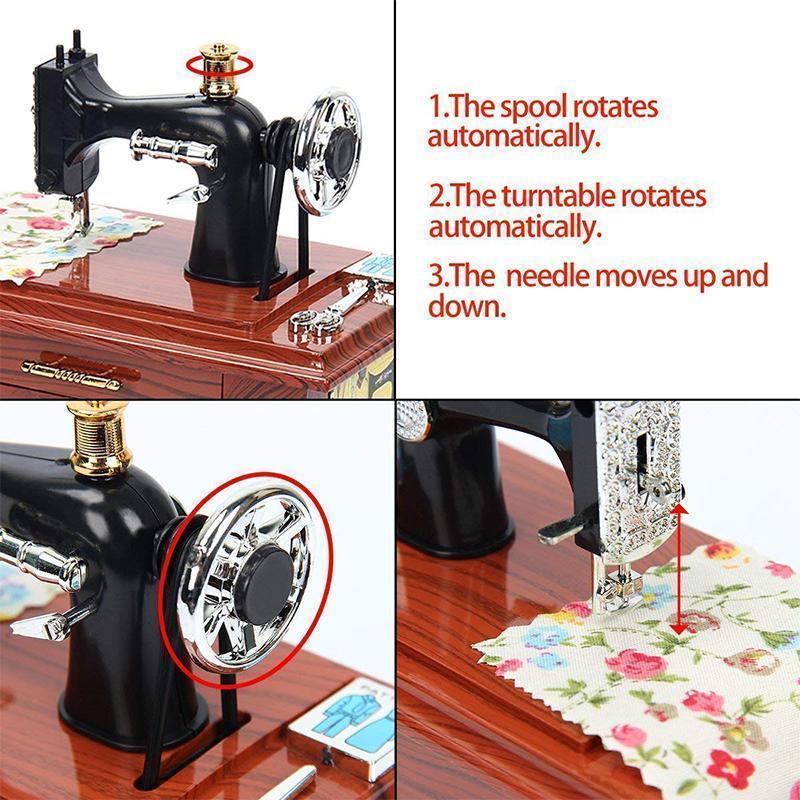 Mini Sewing Machine Music Box